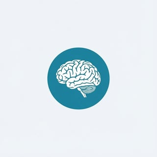 Icono de Neurocirugía Oncológica - cerebro blanco sobre fondo circular